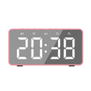BT506 Wireless LED Display Mini Mirror Screen Double Alarm Clock Bluetooth Speaker for Mobile Phone Laptop