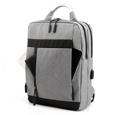 15.6 inch Laptop Bag with USB Charging Port High Capacity Multifunction Backpack School-Bag Travel-Bag Oxford