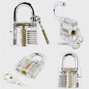 18 Locksmith Tools Practice Transparent Lock Kit With Broken Key Extractor Wrench Tool Removing Hooks Hardware Lock Picks