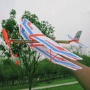 DIY Hand Throw Flying Glider Plane Toy Elastic Rubber Band Powered Airplane Assembly Model Toys