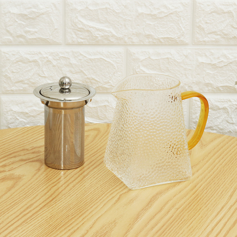 750ml Clear Glass Teapot Stainless Infuser & Lid Steeping Tea Flower Tea Pot