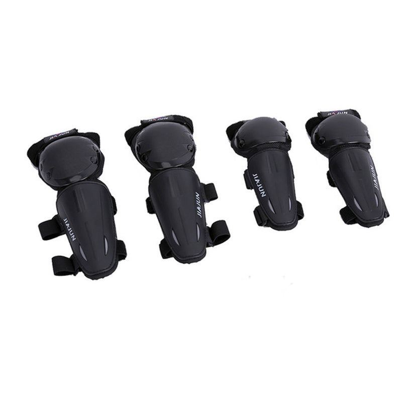 JIAJUN 4 Pieces Armor Kids Knee Pad Elbow Guard Motorbike Racing Stainless Steel Riding Protective
