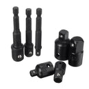 Drillpro 7pcs/12pcs Ratchet Wrench Socket Adapter Set Drive Socket Reducer Air Impact Adapter Wrench Extensor Rod