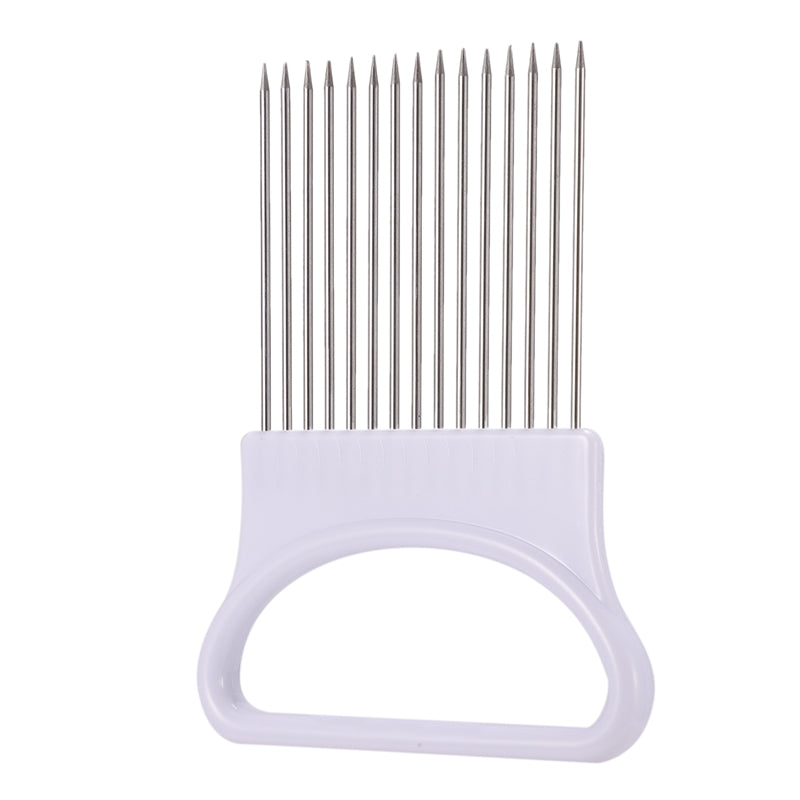 1 x Onion Tomato Vegetable Cutter Cutting Aid Guide Holder Cutting Cutter G J5C9