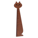 2 pcs 15 cm Wood Straight Ruler Beautiful Cat Form Ruler for Kids School (B A3I2