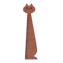2 pcs 15 cm Wood Straight Ruler Beautiful Cat Form Ruler for Kids School (B A3I2