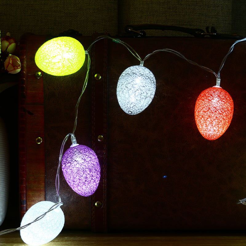 KCASA 1.8M 10 LED Cotton Easter Egg String Lights LED Fairy Lights for Festival Christmas Halloween