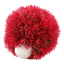 Fish Aquarium Ceramic Base Ball Shape Red Artificial Aquatic Plant Grass M5V1