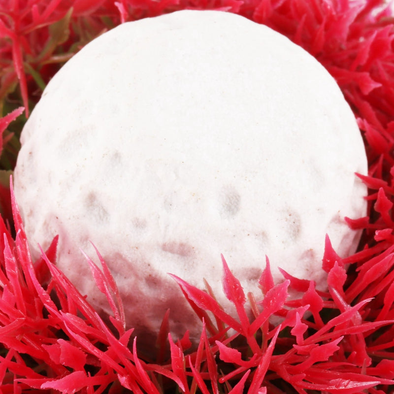Fish Aquarium Ceramic Base Ball Shape Red Artificial Aquatic Plant Grass M5V1