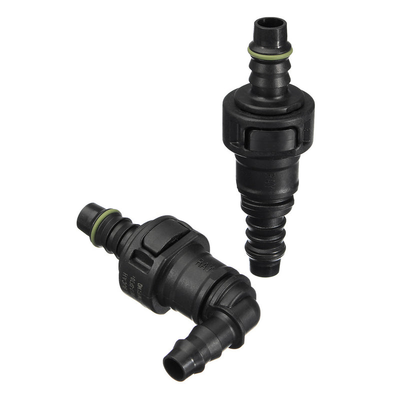 11.8mm SAE 3/8 Inch 10mm Nylon Fuel Hose Joiner Quick Release Disconnect Hub Hose Connector