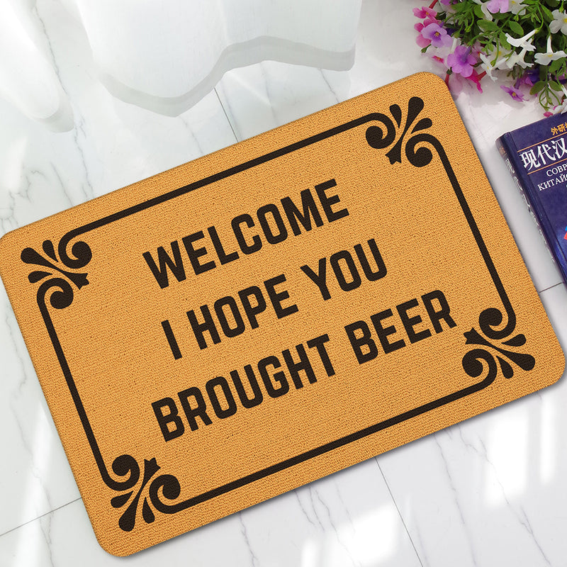 KCASA KC-M5 40x60cm Creative Letter Mat Entrance Door Mats Trap Printed Non-slip Floor Carpet