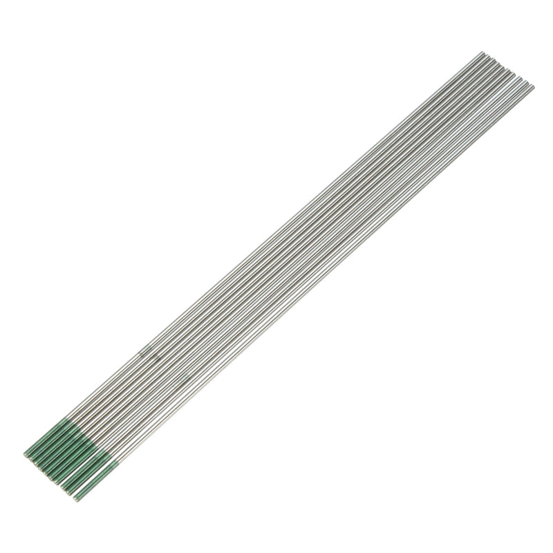 Green Tip Pure Tungsten Electrode for TIG Welding 10PK  1.6mm X 150mm