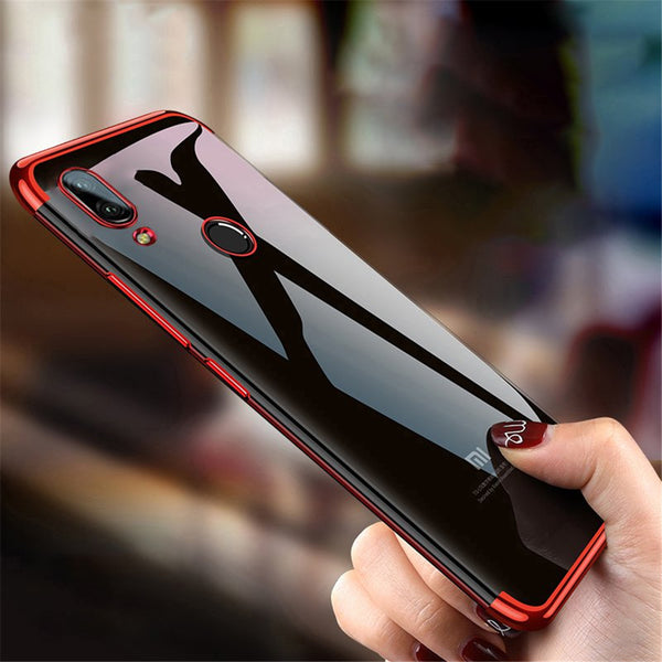 Bakeey Plating Transparent Shockproof Soft TPU Back Cover Protective Case for Xiaomi Redmi Note 7 / Note 7 Pro