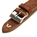 Straps Vintage Style Distressed Leather Wome/Men Watch Band Strap with Stitching