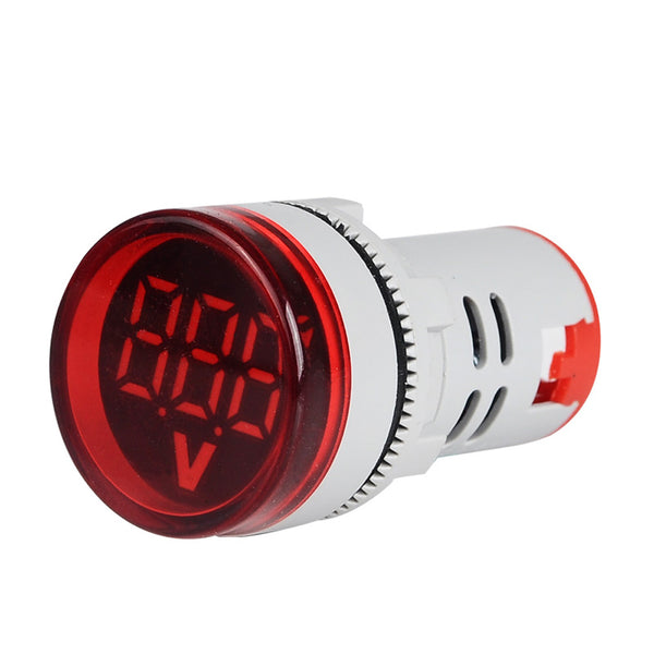 3pcs Red ST16VD 22mm Hole Size 6-100 VDC Digital Voltmeter Round Voltage Detector Tester Mini LED Voltage Indicator Signal Light Monitor