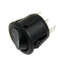 10PCS Black Mini Round 3 Pin SPDT ON-OFF Rocker Switch Snap-in B2E1