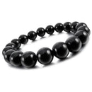 12mm Natural stone Buddha beads bracelet with a black velvet bag 10 * 12cm  T8W1