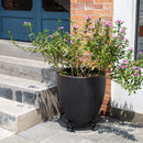 Round Metal Garden Plant Pot Shelf Mover Wheeled Trolley Heavy Duty Iron Plant Rack Stand