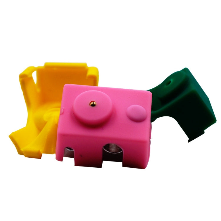 Green/Pink/Yellow/White Silicone Case For V6 PT100 Aluminum Block 3D Printer Part Hot End