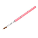 New Nail Art Acrylic Carving Pen NO.8 Crystal Brush Powder Tool Pink K3M5