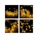 Solar Outdoor String Lights 20ft 30 LED Warm White Crystal Ball Solar Power V5M2