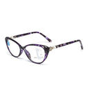 Tortoiseshell Purple Reading Glasses Far And Near Dual Purpose Fshion Anti Blue Light Resin Presbyopic Glasses Progressive Multi Focus Intelligent  Presbyopic Glasses