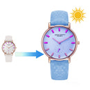 HANNAH MARTIN Solar UV Sensor Color Change Fashion Women Quartz Watch