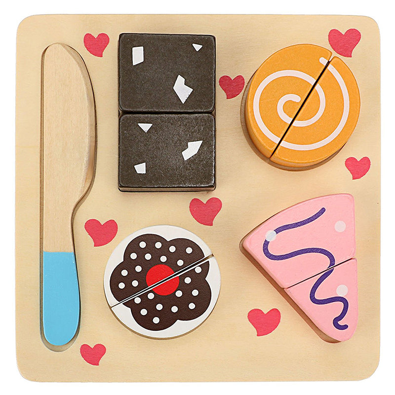 Kitchen Wooden Play Set Cutting Food O3G6