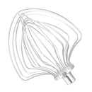 11 Wire Whip Egg Beater Mixer Whisk Beater Stainless Steel For KitchenAid 5K7EW
