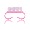 6Pcs Plastic Nail Dust Clean Cleaning Brush Pedicure Round Head Cleaning Brush Nail Accesories Tool