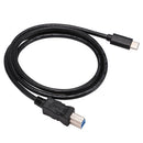 Micro USB 3.1 Type C Male to Standard Type B USB 3.0 Male Data Cable for Ne