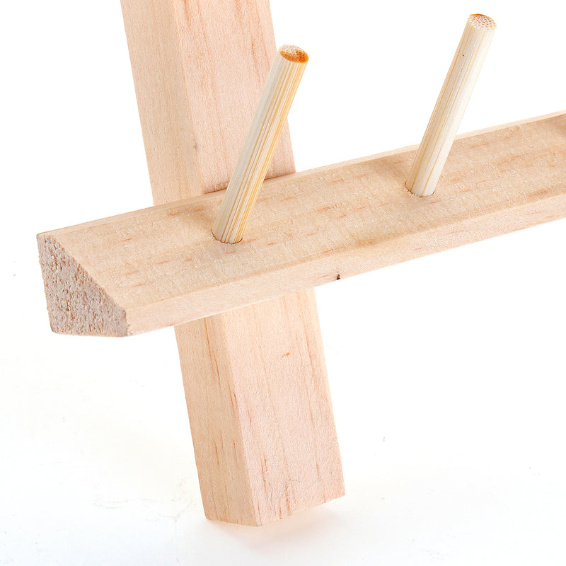 39x18x37cm 63Pcs Smaller Spool Wooden Folding Sewing Rack Free-standing Box