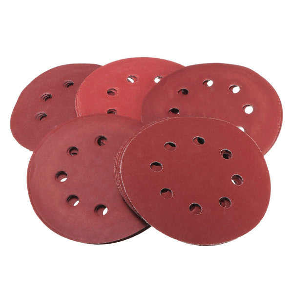 25pcs 5 Inch 125mm 8 Hole Sanding Discs 400-1200 Grit Sandpaper