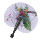 2PCS Paper Folding Chinese Oriental Floral Hand Fans Wedding Favours Table