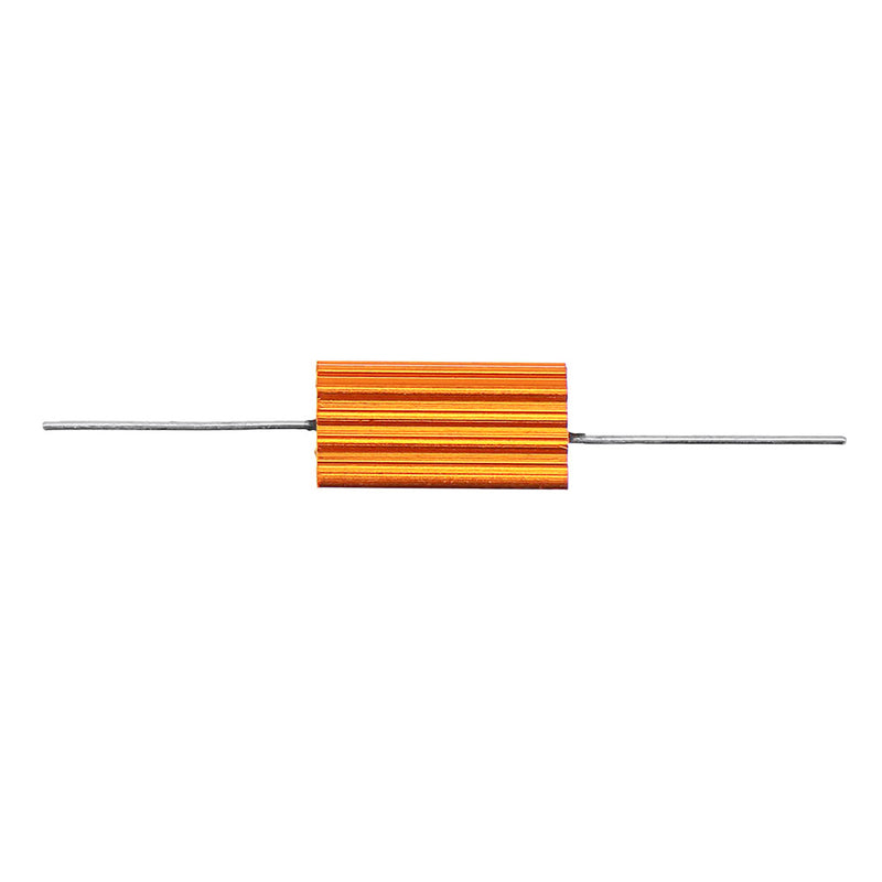 6pcs RX24 5W 100R 100RJ Metal Aluminum Case High Power Resistor Golden Metal Shell Case Heatsink Resistance Resistor