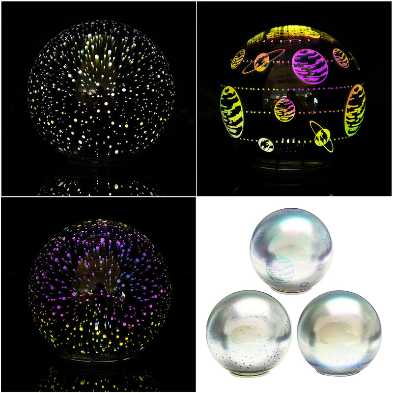 3D LED Night Light Glass Lamp Magical Crystal Ball Sphere Table Christmas Gift