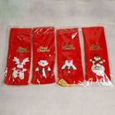 1pcs/bag Santa Claus Snowman Little Bear and Deer Red Bag Wine Bottle Gift Bag Decoration For New Ye