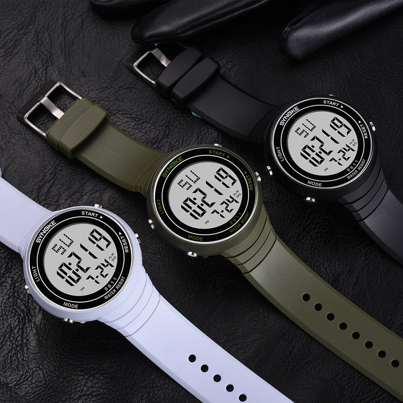 SYNOKE 9611 Outdoor Sport Men Watch Waterproof Luminous Display Large Dial Digital Watch