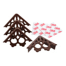 4 pcs. Furniture rubber hollowed design table desk corner upholstery, coffe G7E9