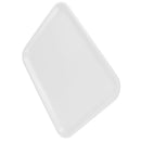 10 inch long rectangle shape serving tray made of plastic white O4J1