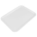 10 inch long rectangle shape serving tray made of plastic white O4J1