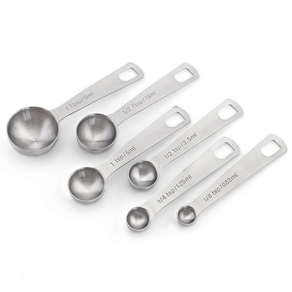 Honana CF-MS06 6 Pcs Stainless Steel Measuring Spoon Set for Measuring Dry and Liquid Ingredients