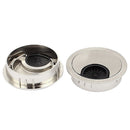 2 pcs PC Desk Computer Stainless Steel Metal Cable Entry Cable Socket cable W9Y1