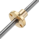 Machifit 150mm T6 Lead Screw 6mm Thread 1mm Pitch Lead Screw with Flange Copper Nut