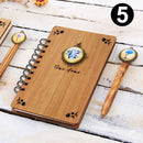 Creative Wooden Cover Notebook Vintage Notepad Journal Diary Office School Supplies