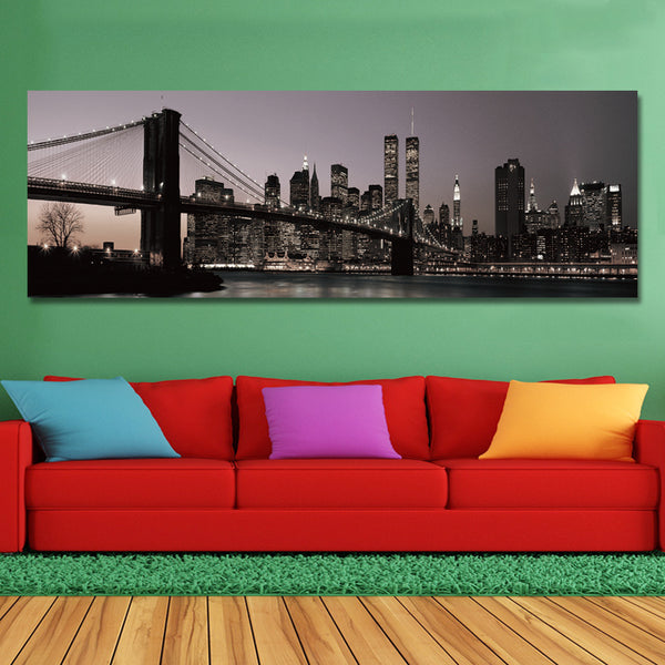 DYC 10977 Single Spray Oil Paintings Bustling City Building Scenery For Home Decoration Paintings Wall Art