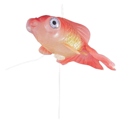 Aquarium Small Suction Cup Artificially Floating Goldfish Ornament Red J4F6