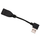 Left Angle USB 2.0 Extension Adapter Converter Cable Type A Male to Female