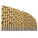 Drillpro 29Pcs 1/16 to 1/2 Inch Titanium Coated HSS Twist Drill Bit Set 118 Degree Point with Plastic Box for Wood Plastic Aluminum Copper