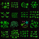 Hot Sale Various Amazing Glow in Dark Luminous Cartoon Moon Star Nursery Baby Room Home Decor Wall S